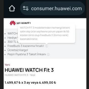 Huawei Hak Etmiş Olduğum Hediyeyi Vermemekte