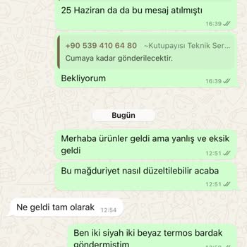 Kutupayısı Yanlış Ve Eksik Ürün Gönderimi!