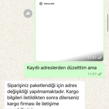 Bershka Eksik Adres Bilgisi