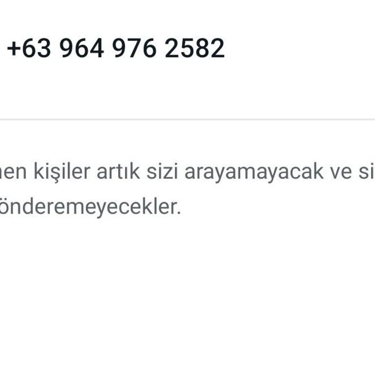 WhatsApp +63 Gelen Mesaj