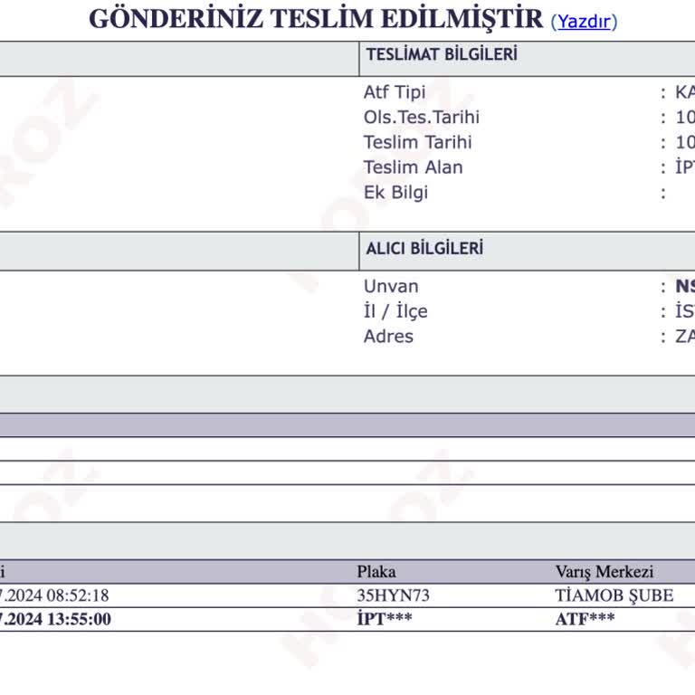 Horoz Lojistik Teslim Edilmeyen Ürünü Teslim Etmiş Gözüküyor