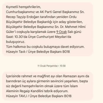 Ünye Belediyesi Biri Numaramı Kendi Numarası Gibi Kullanmış