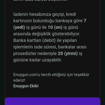Enuygun.com Bilet İptali Sonrası Para İadesi Yapmıyor