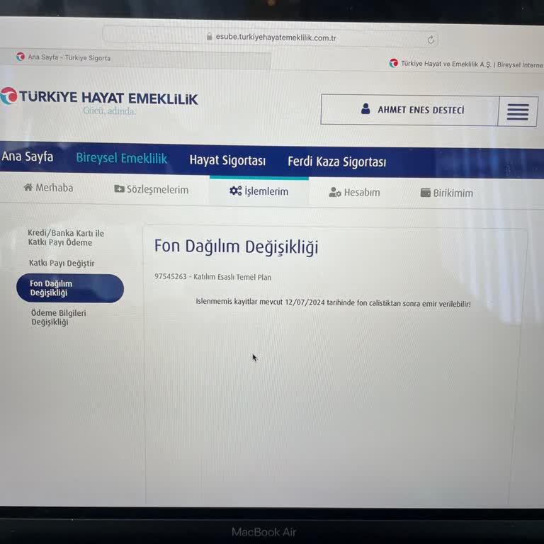 Türkiye Hayat Emeklilik Befas Fonlarını Aldırmıyor