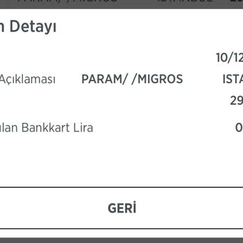 Migros Money Gold Pişmanlık