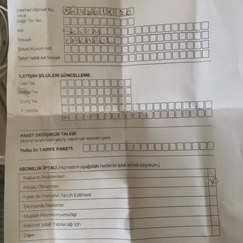 Türk Telekom'un İptal Başvurumuzu İşleme Almaması