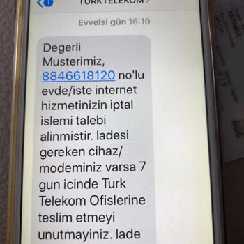 Türk Telekom'un İptal Başvurumuzu İşleme Almaması