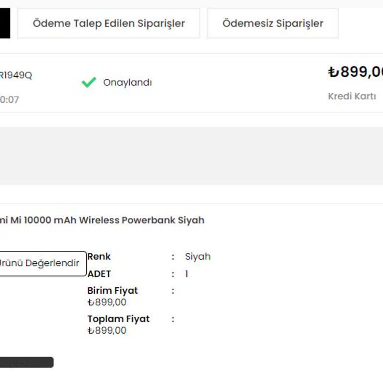 Evofone Siparişi Kargoya Vermedi