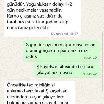 Öyküwear Kargomu Göndermiyor