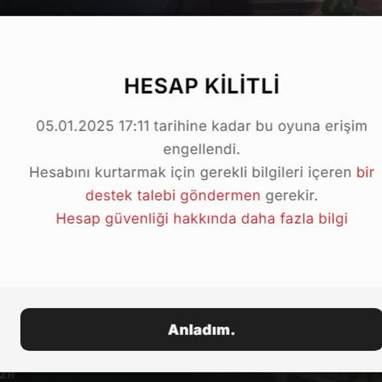 Sebepsiz Yere Hesap Kilitlenmesi 5 Ay Valorant