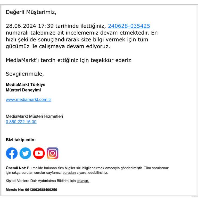 Media Markt Türkiye'ye Ulaşmak İmkansız