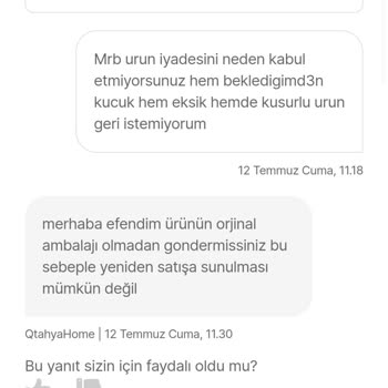 Hepsiburada Ürün İade Sorunu
