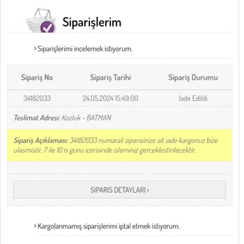 Sefamerve İade 1 Aydan Fazladır Gecikti