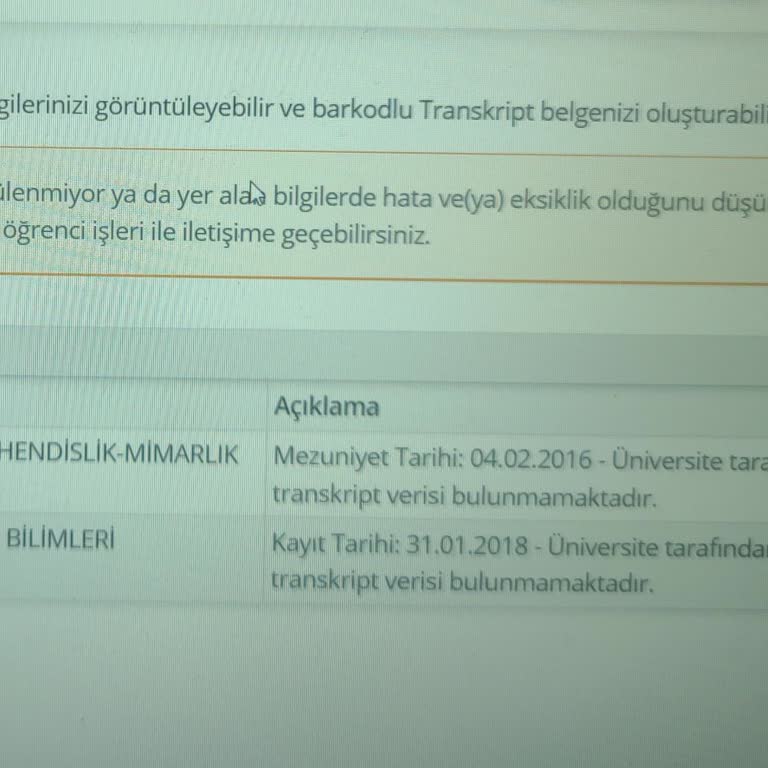 İstanbul Aydın Üniversitesi Transkriptim E Devlette Yüklü Değil