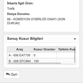 SBM Komisyon Kararında A Ve B Sayılı Araç Plakalarının Karıştırılması