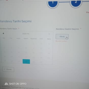 Kosmos Vize Hizmetleri Vize İçin Randevu Tarihi Seçilemedi