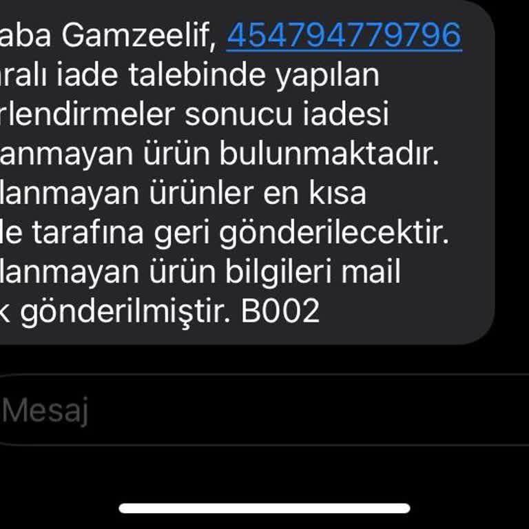 LC Waikiki Eksik Ürün Gönderilmesinin Kabul Edilmemesi