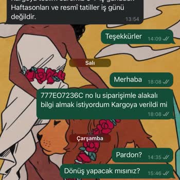 incikcincik 777EO7236C No Lu Siparişimle Alakalı Dönüş Bile Yapılmıyor.