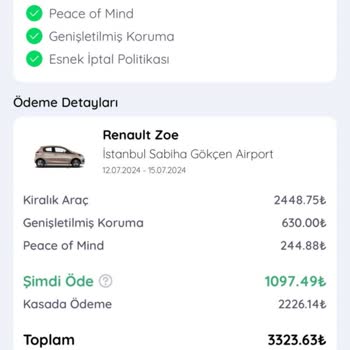 Carla Car Rental Para İademi İstiyorum!