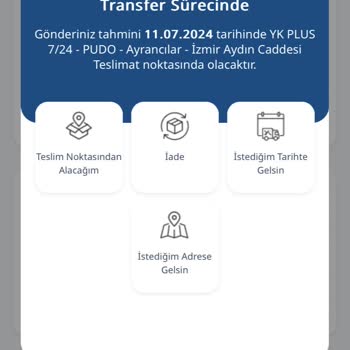 Yurtiçi Kargo Kontrol Sende Uygulaması Sorunu
