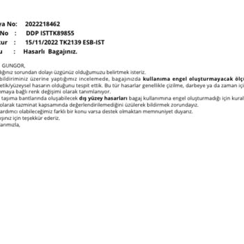 Türk Hava Yolları Şikayet