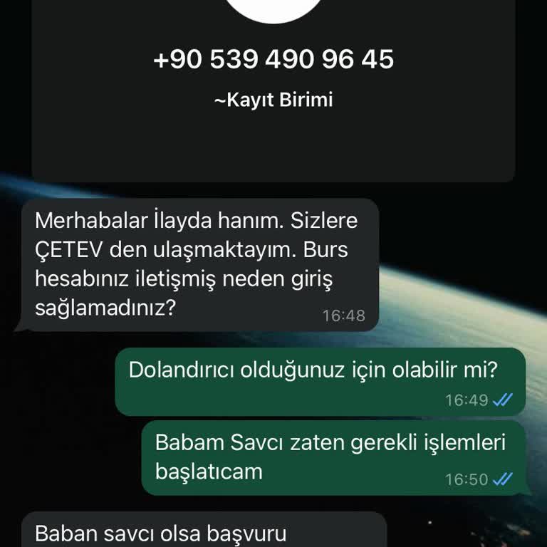 Çevre ve Teknoloji Vakfı (Burs) Kimse Başvuru Yapmasın