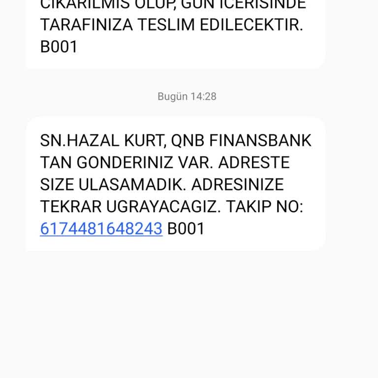 PTT Kargo PTT Evde Olunmasına Rağmen Evde Yok Mesajı Gönderdi.