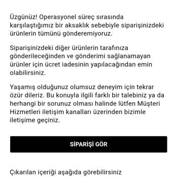 Zara Ürün İptali Ve Kargo Gecikmesi Şikayeti