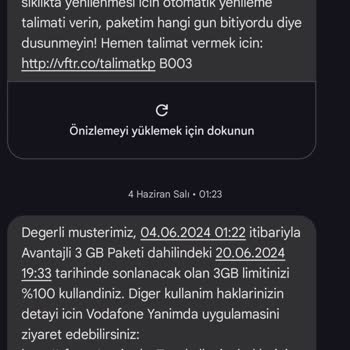 Vodafone Kolay Paket İçeriği