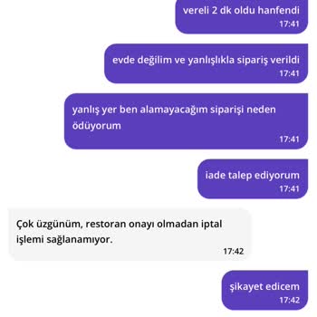 GetirYemek Para İade Yapmadı