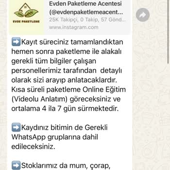 Paketlemeacentesi (Instagram) Evde İş İmkanı Acentesi Önlem İstiyorum Bilgilerim Tehlikede Olabilir