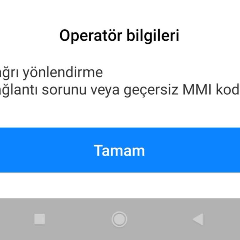 Vodafone Çağrı Yönlendirme Yapamıyorum Geçersiz Mmı Kodu Hatası