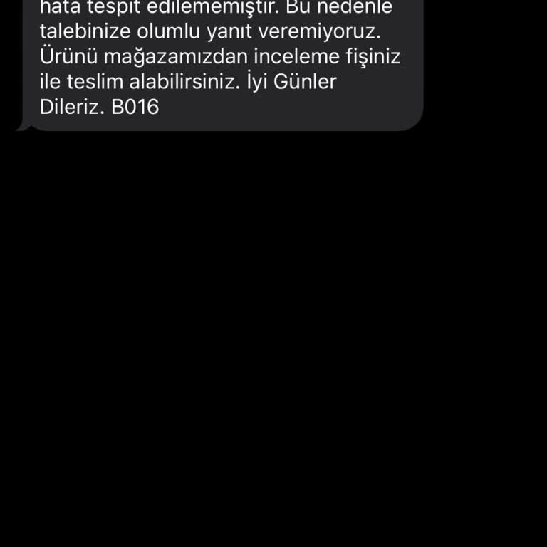 Deichmann Ürünümün Değiştirilmesini Veya İadesini Talep Ediyorum