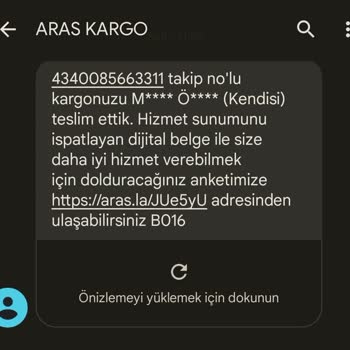 Aras Kargo Kargom Farklı Birisine Teslim Edildi.