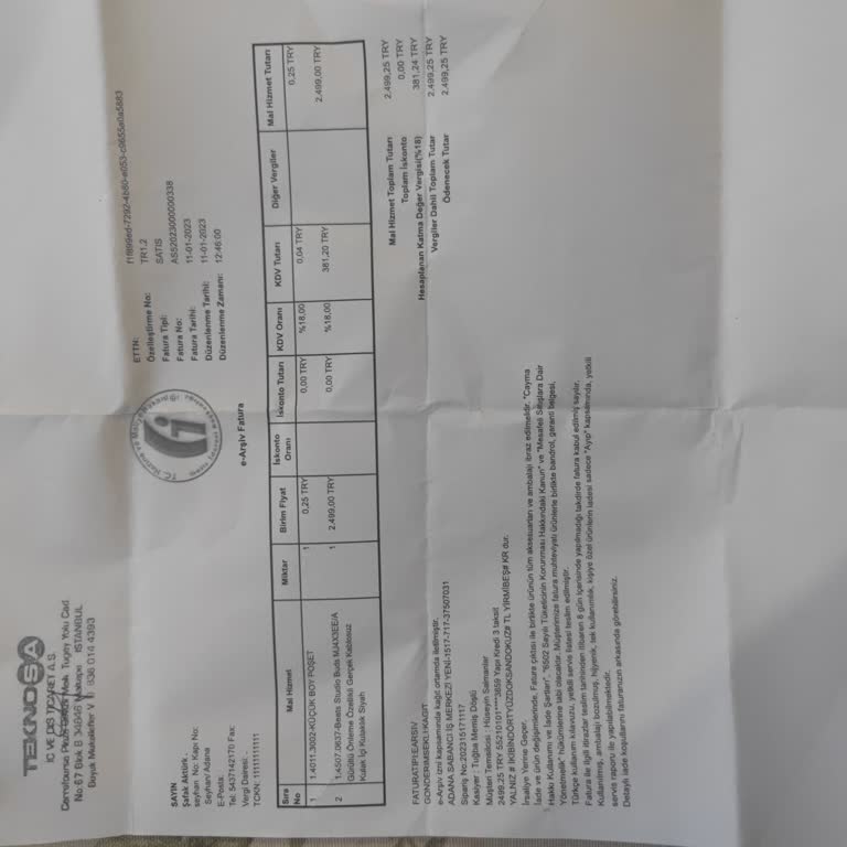 Teknosa Garanti Dahilindeki Ürünün Tamir Edilmemesi.