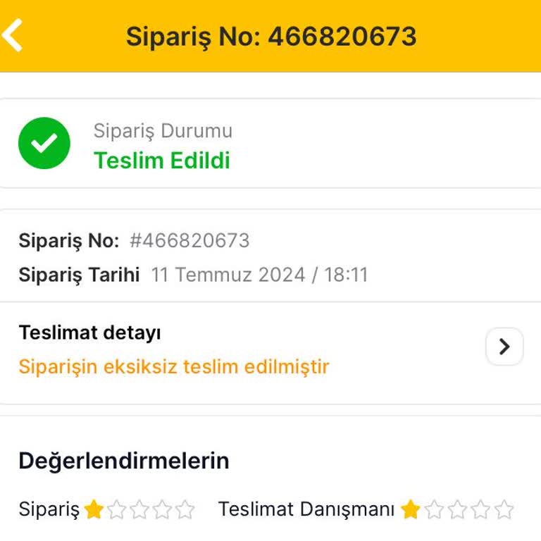 Migros Ödemesi Alınan Ve Gerçekleşmeyen Teslimat