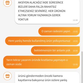 Trendyol Yanlış Ürün Gönderildi Ve Kullanılmış Ürün