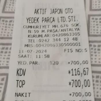 Aktif Japon Yedek Parça Çok Kötü Bir İşletme