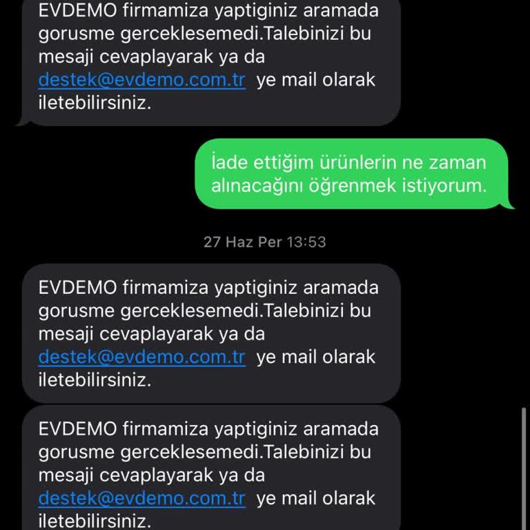 Evdemo Lojistik Evdemo Mobilya Paramı Vermiyor