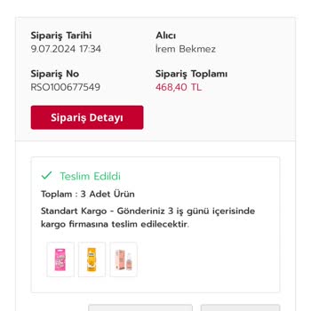 Rossmann Siparişim Kapağı Açık Geldi.
