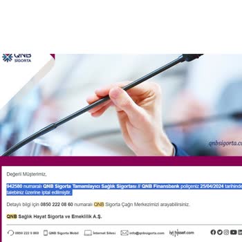 QNB Sigorta Tamamlayıcı Sağlık Sigortası