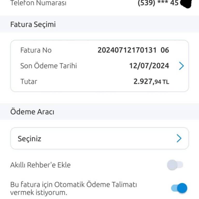 Vodafone Yanlış Bilgilendirme Nedeniyle Oluşan Yüksek Fatura Borcu