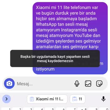 Xiaomi Mi 11 Lite Ses Sorunu