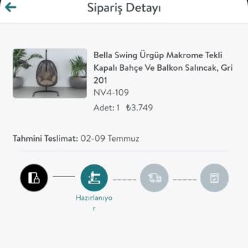 Vivense Salıncak Aldım Teslim Edilmiyor