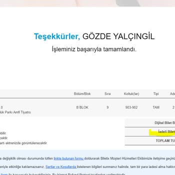 Biletix İptal Edilebilir Bileti İptal Etmiyor