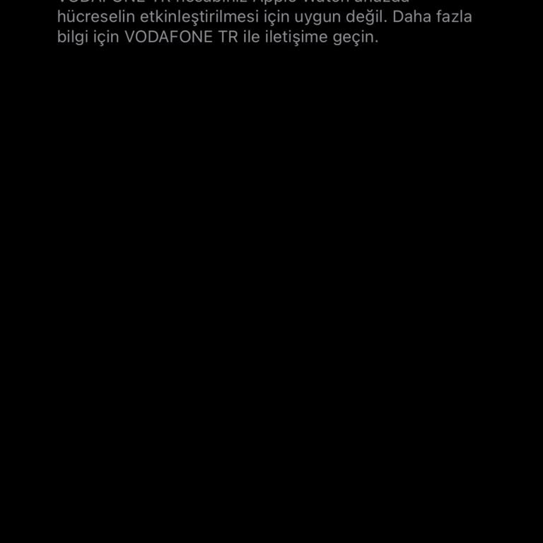 Vodafone One Servisi Çalışmıyor.