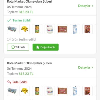 Trendyol Hızlı Market Yanlış Teslimat Ve İade Sorunu