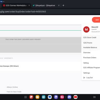 G2g.com Şikayet Paramın G2g Kredi Olarak Yansımasını Arz Ederim