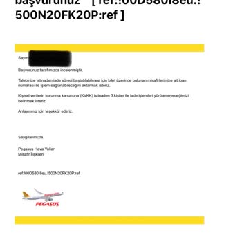 Pegasus Bol Puan İademi Yapmıyor