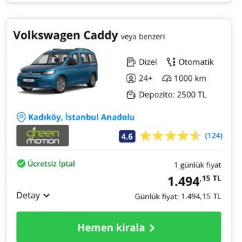 En Uygun Araç Kiralama Fazla Ücret Talep Edildi!